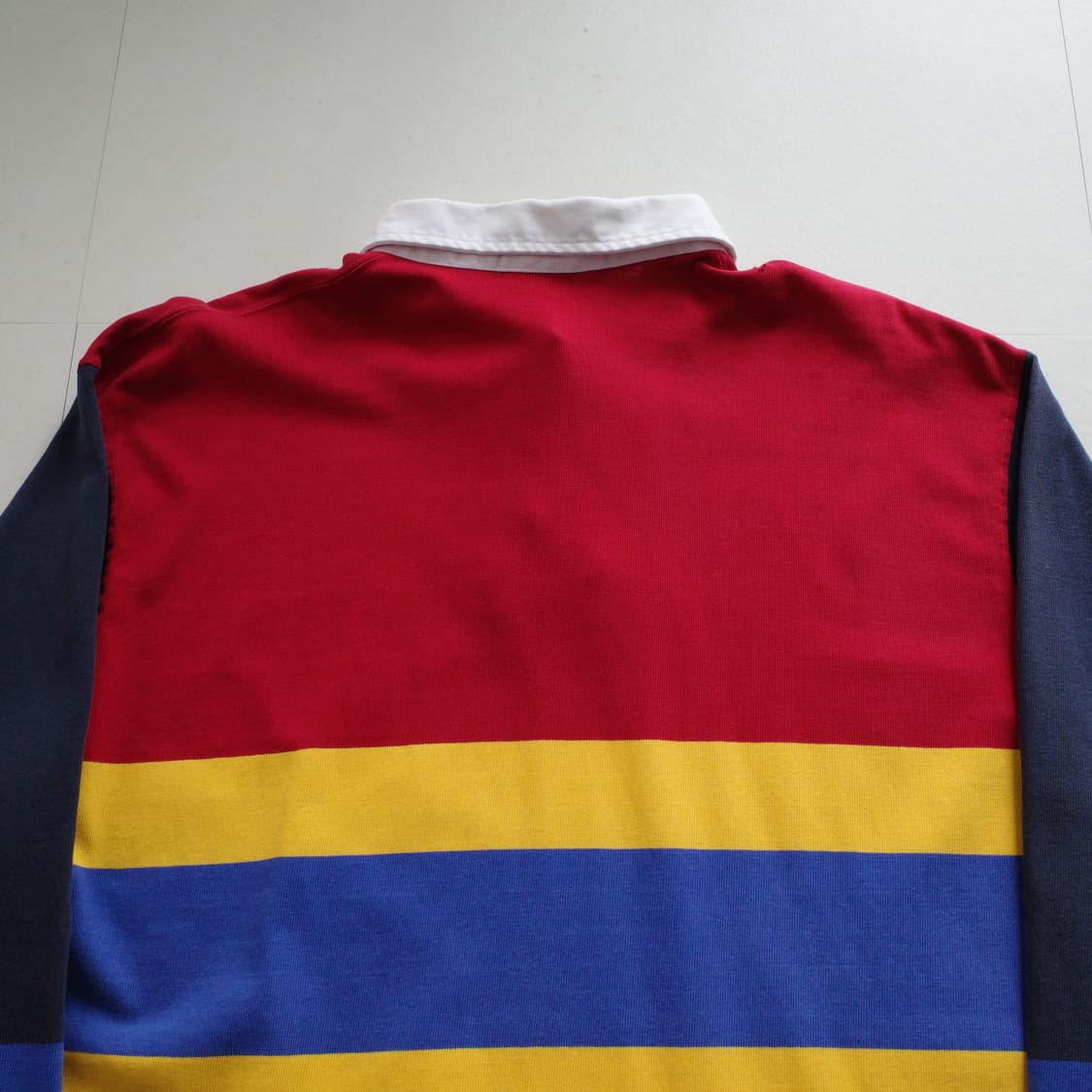 90s USA 폴로 로라이프 컬러블록 럭비셔츠 (XL)  상품이미지7