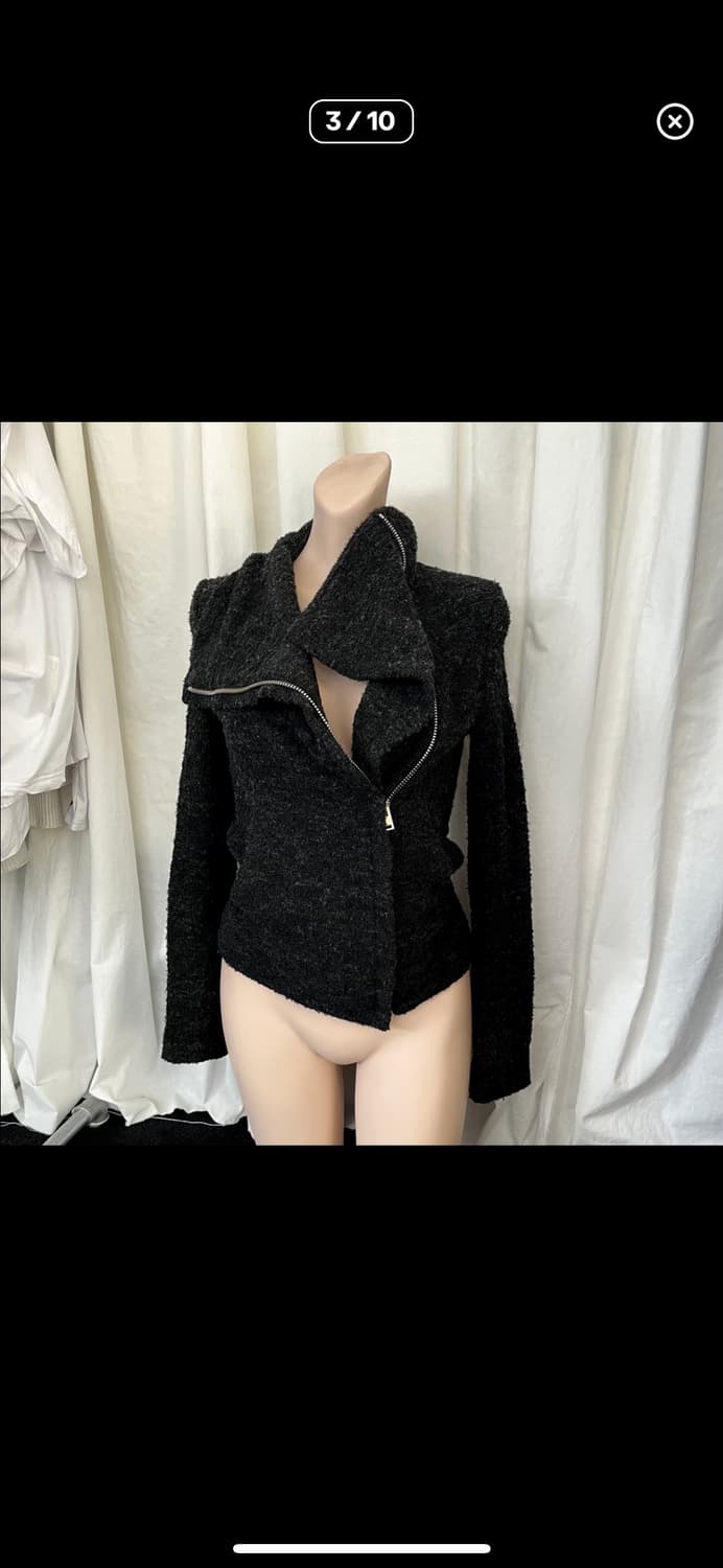 IRO 하이넥 드레이프 울 니트집업 상품이미지1