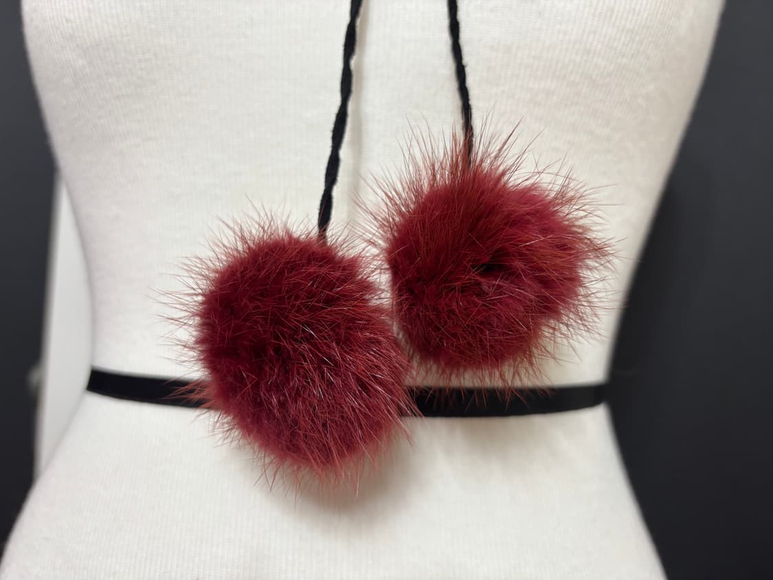 천연 밍크퍼 방울 카라/상태최상 상품이미지5