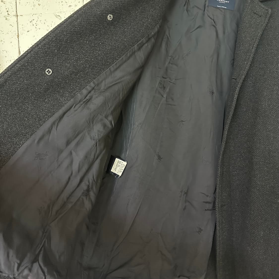 105 버버리 모직 코트 차콜 상품이미지4