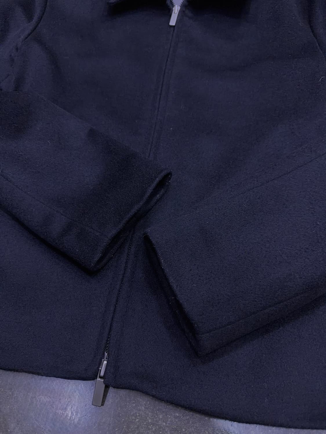 엘무드 미니멀 캐시미어 트러커 자켓 블루종 46 상품이미지7