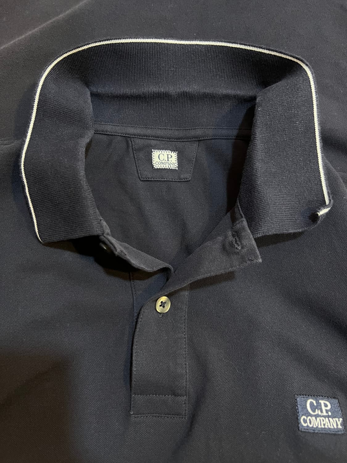 CP컴퍼니 남성 네이비 PK카라반팔티셔츠  상품이미지5