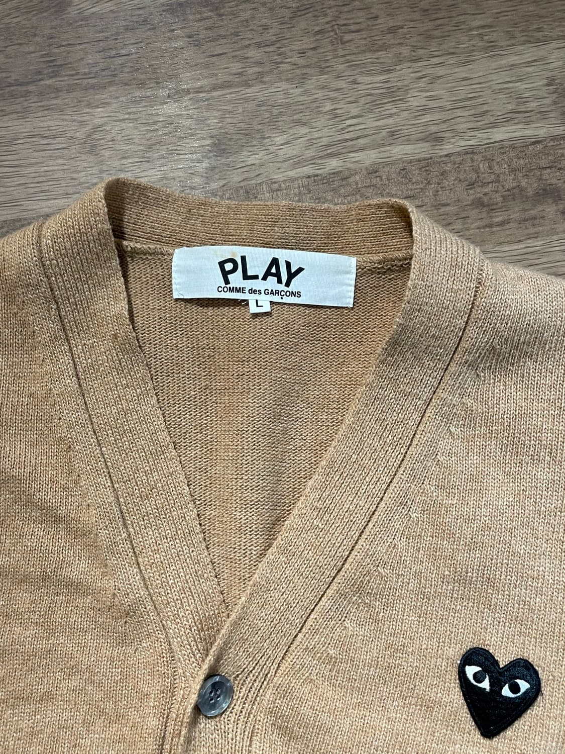 꼼데가르송 베이지 가디건 Large 상품이미지9