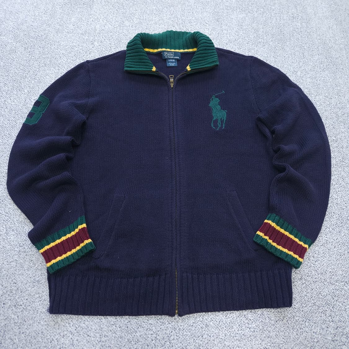 폴로 집업 가디건 L 14-16 상품이미지1