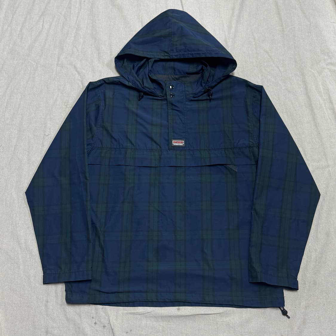 스투시 타탄 체크 아노락 바람막이 L 상품이미지1