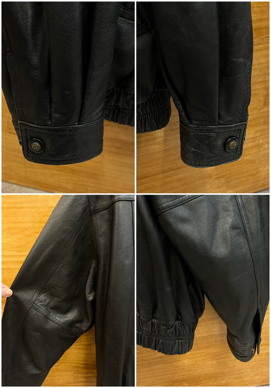 빈티지 양가죽 레더 가죽 자켓 블랙 100  #csz2773 상품이미지10
