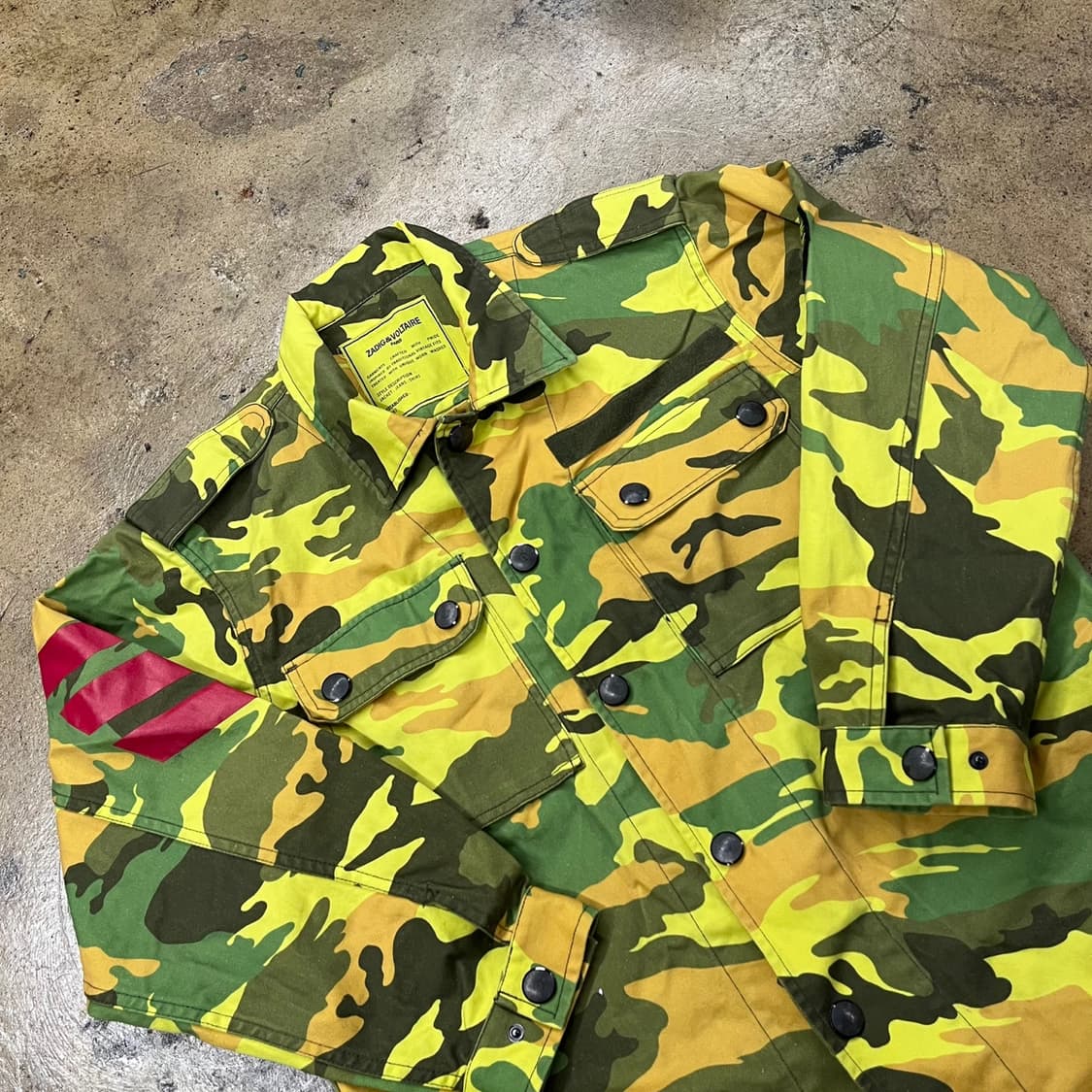 [정품] 자딕앤볼테르 카모플라쥬 밀리터리 셔츠 b17 상품이미지1