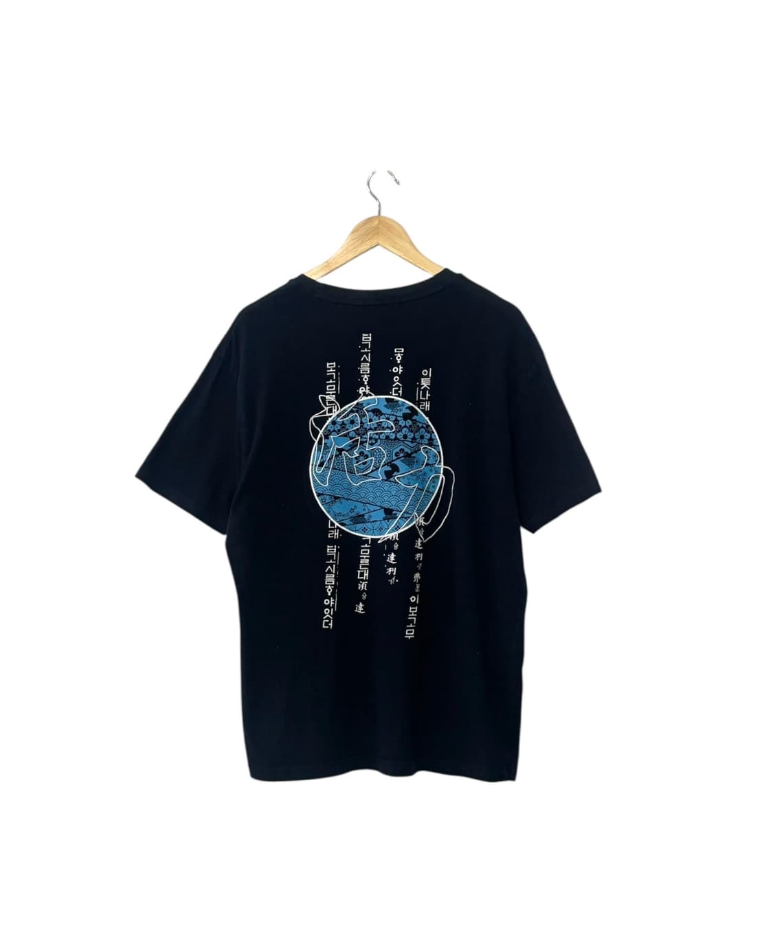 EVISU 에비수 한글믹스 라운드 반팔티 XL  상품이미지1