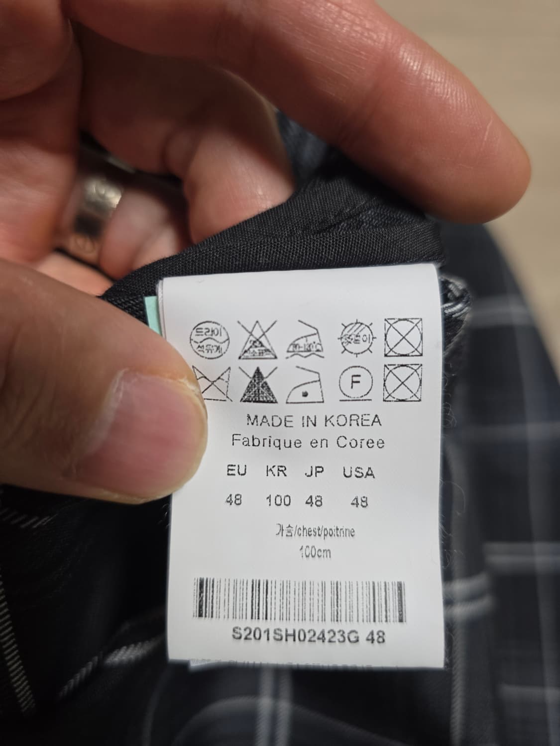 20FW 솔리드옴므 블랙체크 아우터셔츠 48 상품이미지4