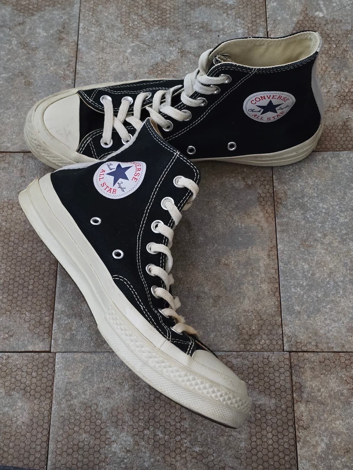 (255)컨버스 꼼데가르송 척 70 하이 블랙 상품이미지5