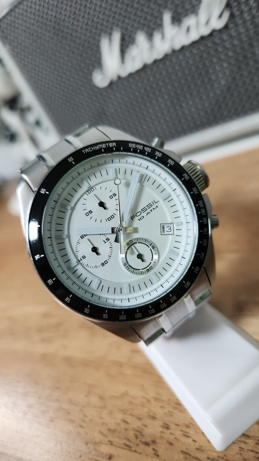 # 파슬 크로노그래프 화이트 다이얼 남성명품 메탈시계 급처 상품이미지4