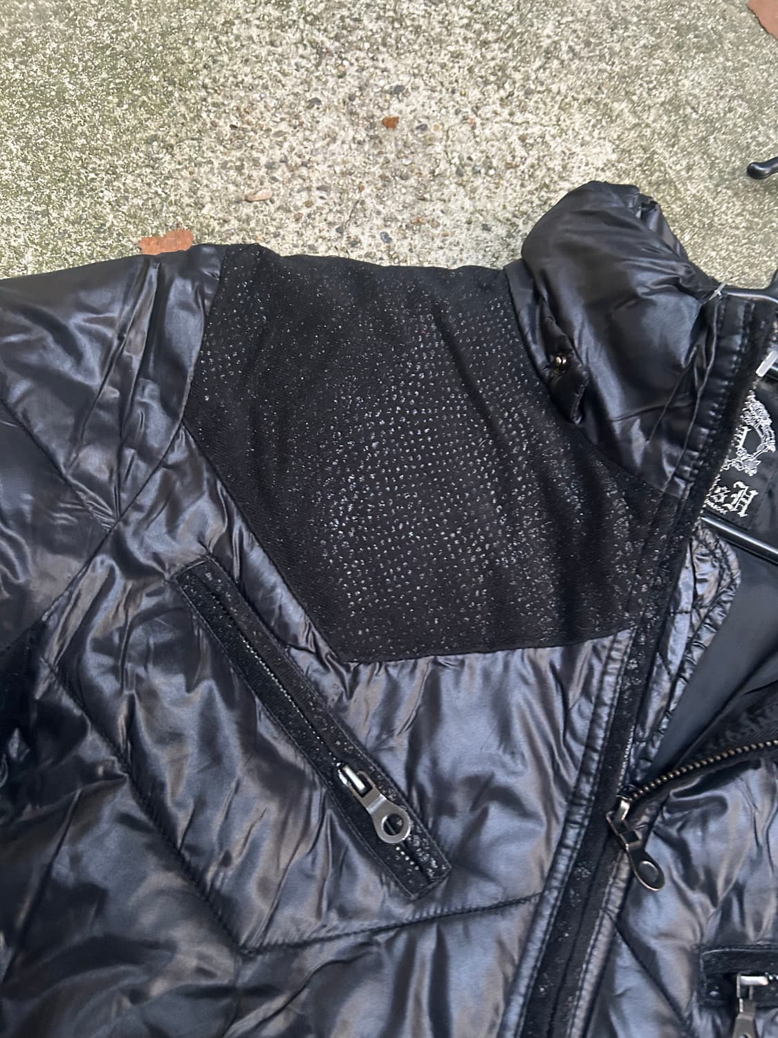 *rare* 2000s V-kei 파이톤 블랙 패딩자켓  상품이미지3