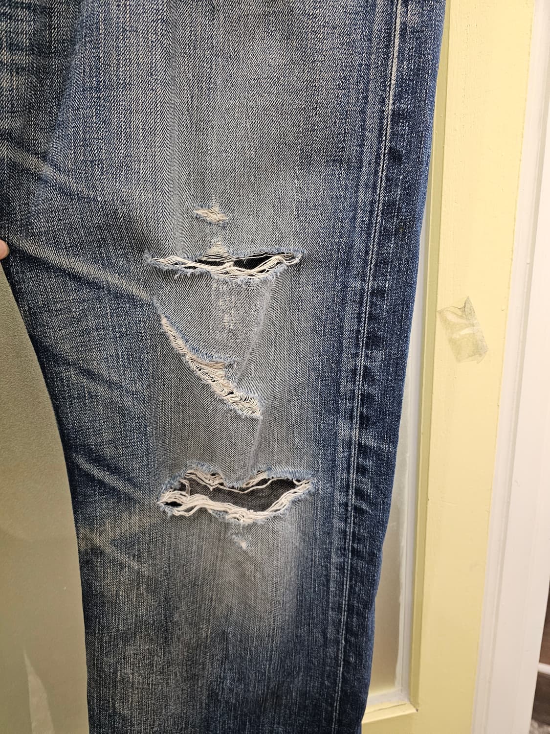 Levis 534 빈티지 워싱 일자핏 찢청 상품이미지7