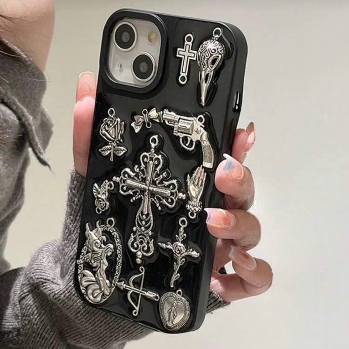 3500원)펑크 아이폰 16 폰케이스 y2k 고스  상품이미지2