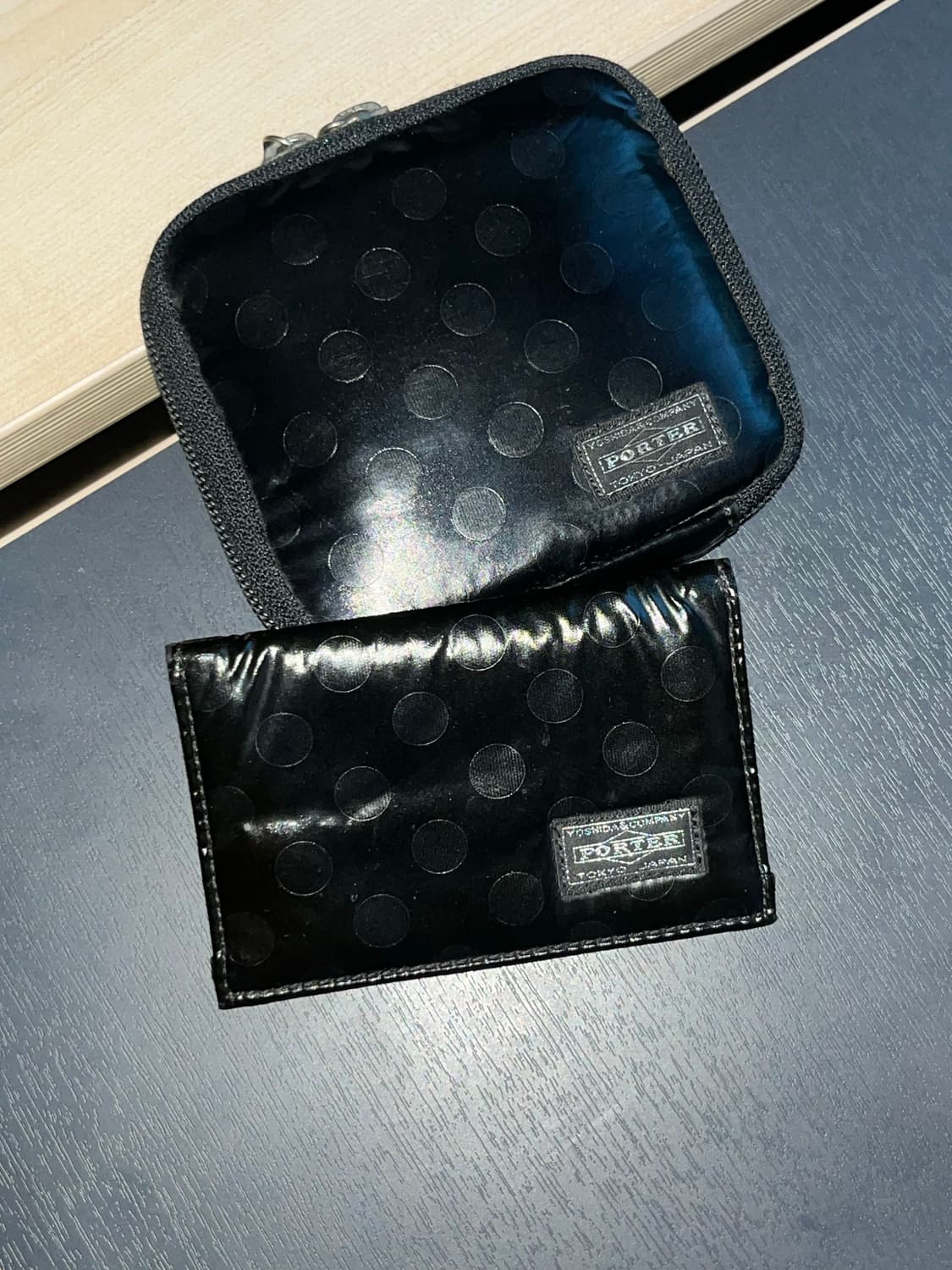 PORTER 포터 도트 카드지갑 블랙 상품이미지1