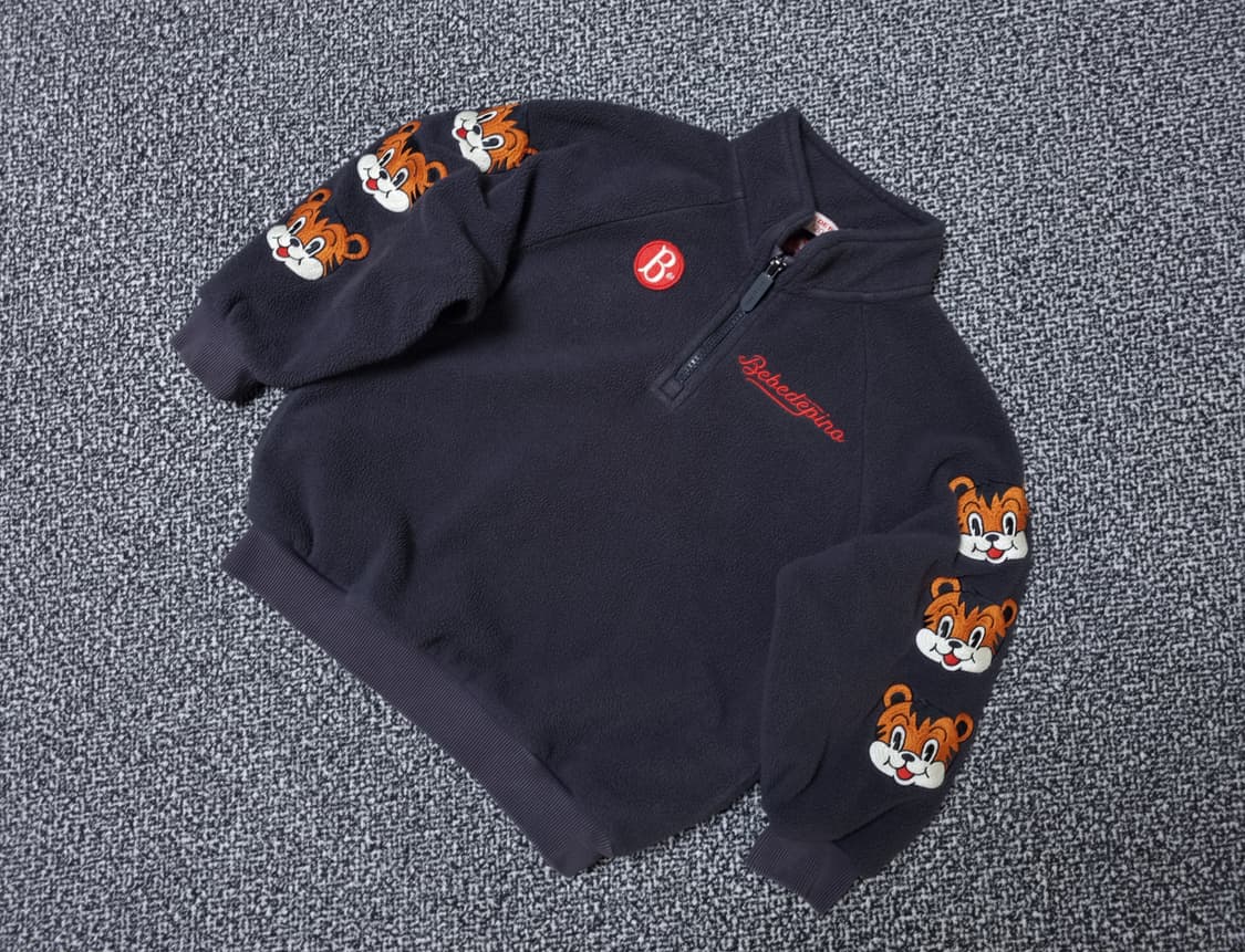 [무료배송][120]베베드피노 티그레플리스 후리스 반집업 맨투맨 상품이미지3