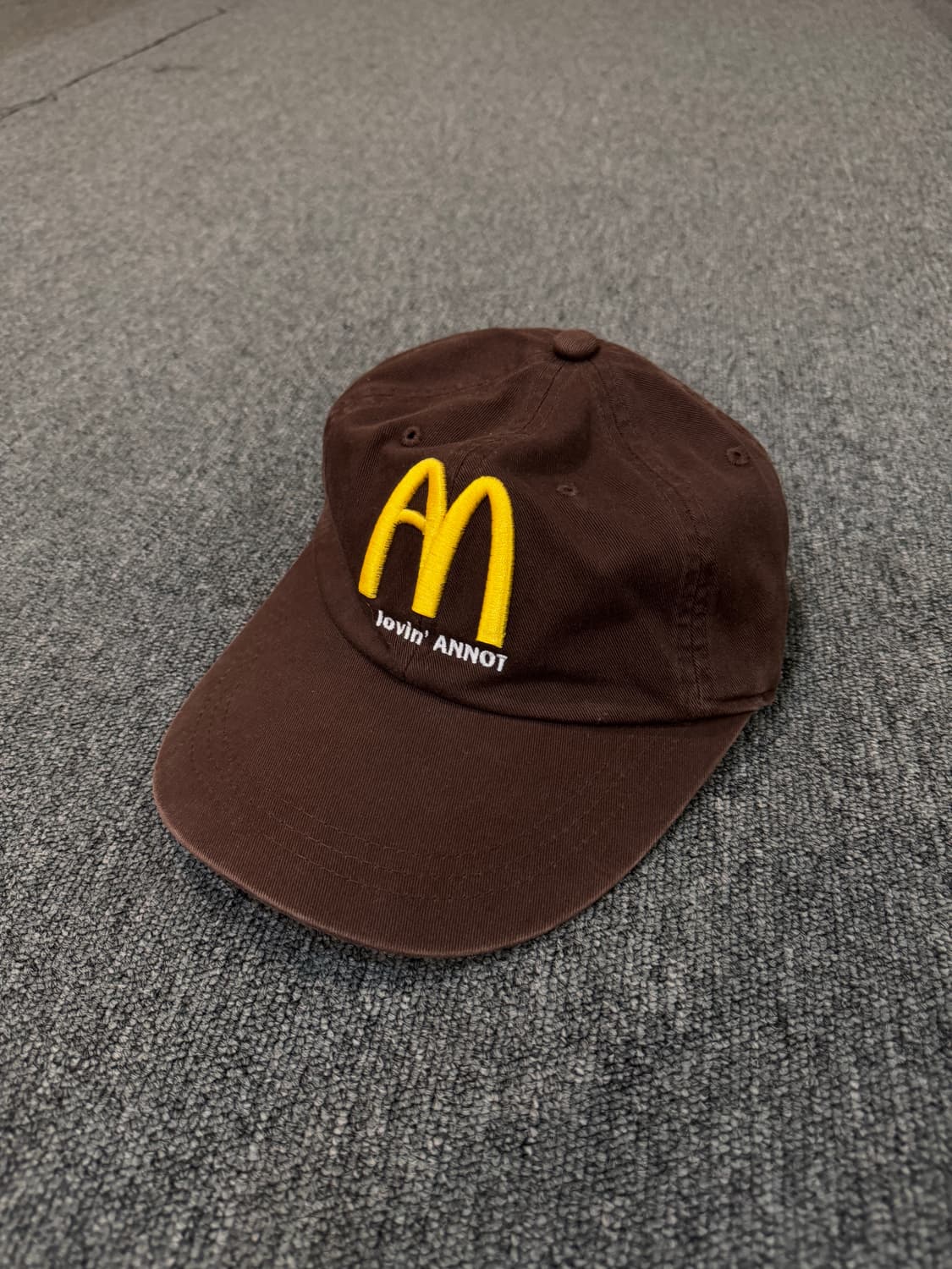 I.L.A 로고 롱 빌 워싱 캡 브라운 상품이미지1