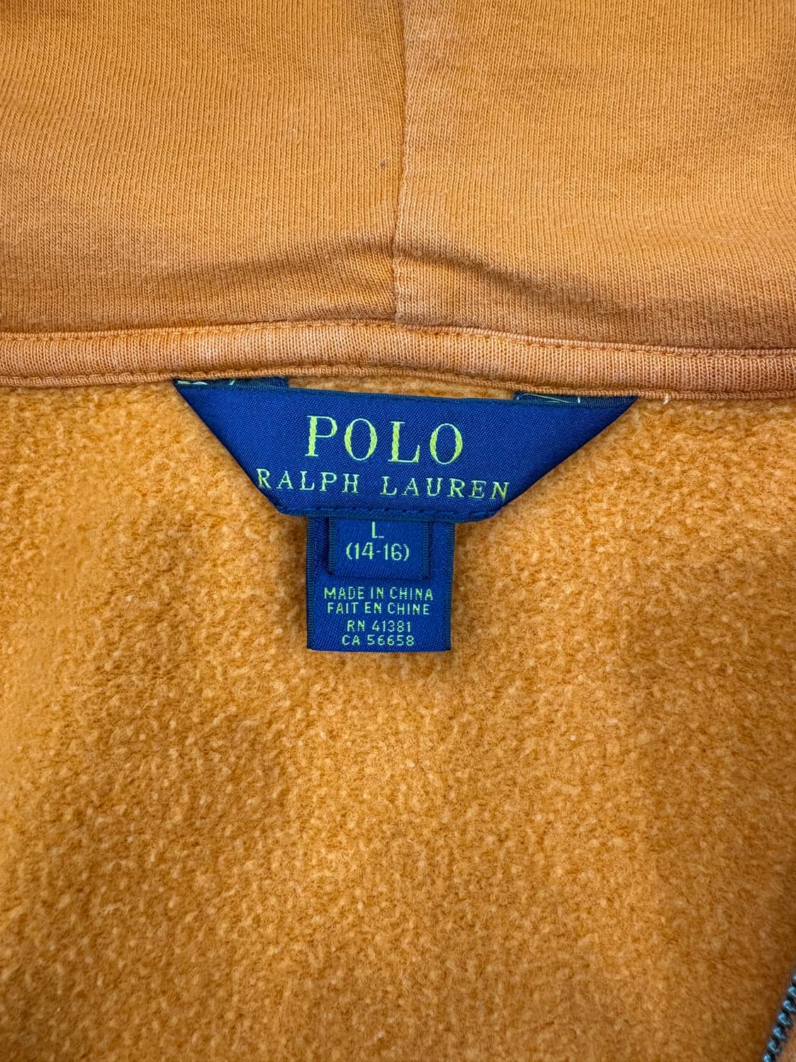 폴로 후드집업 오렌지 상품이미지3