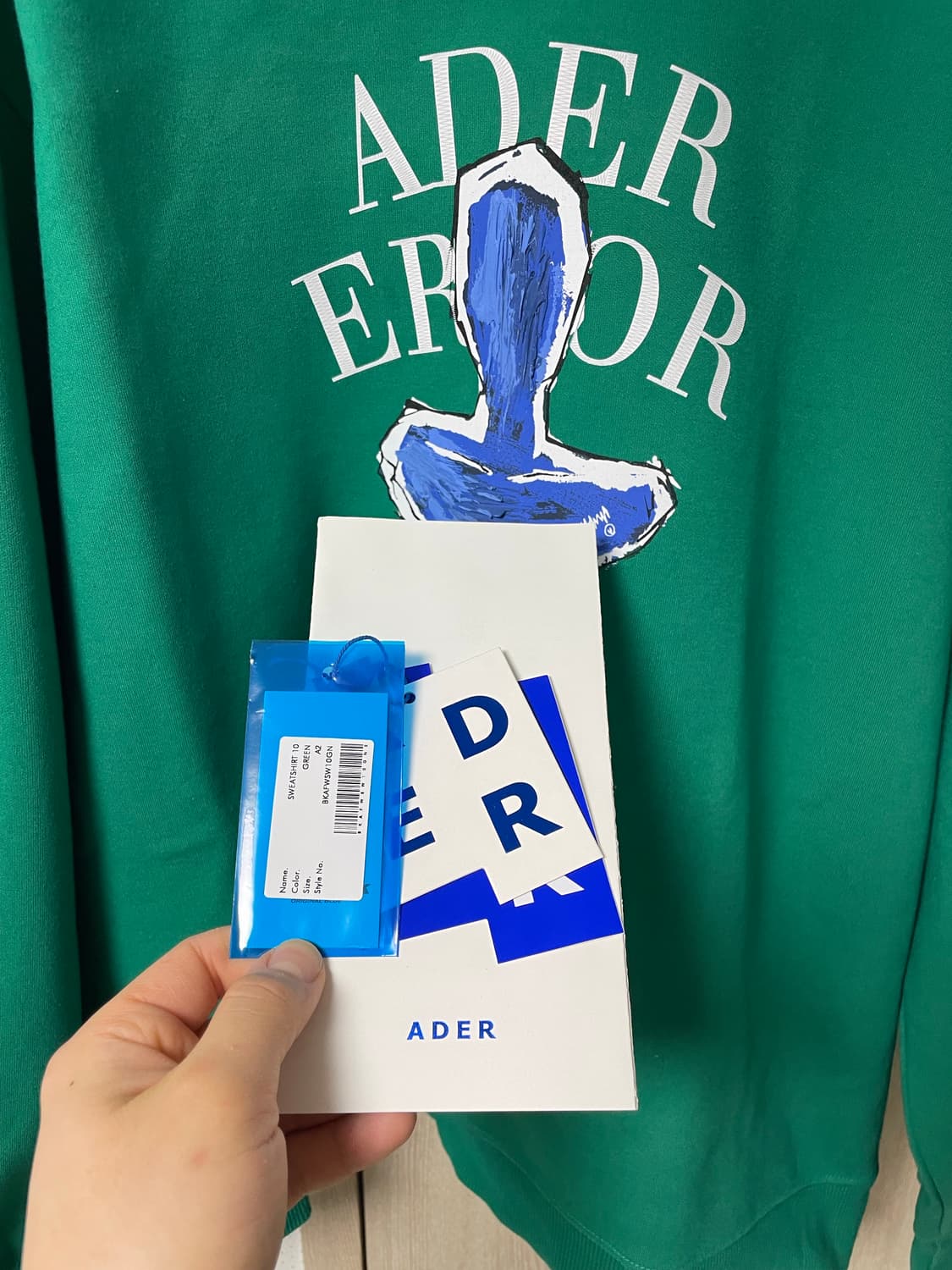 아더에러 트로피 맨투맨 그린, a2 사이즈 상품이미지9