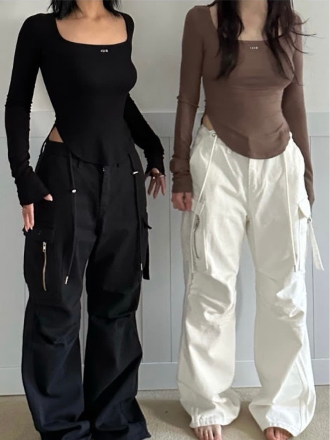 오도어 스퀘어넥 브라운 상품이미지2