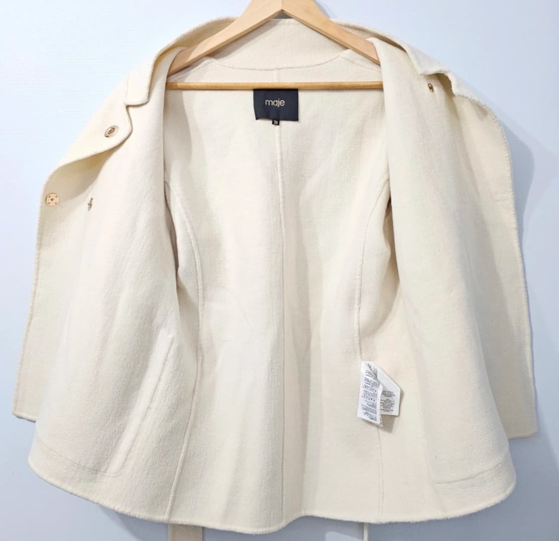 한섬 마쥬 부클 하이넥 벨티드 하프 코트 재킷 55 상품이미지5