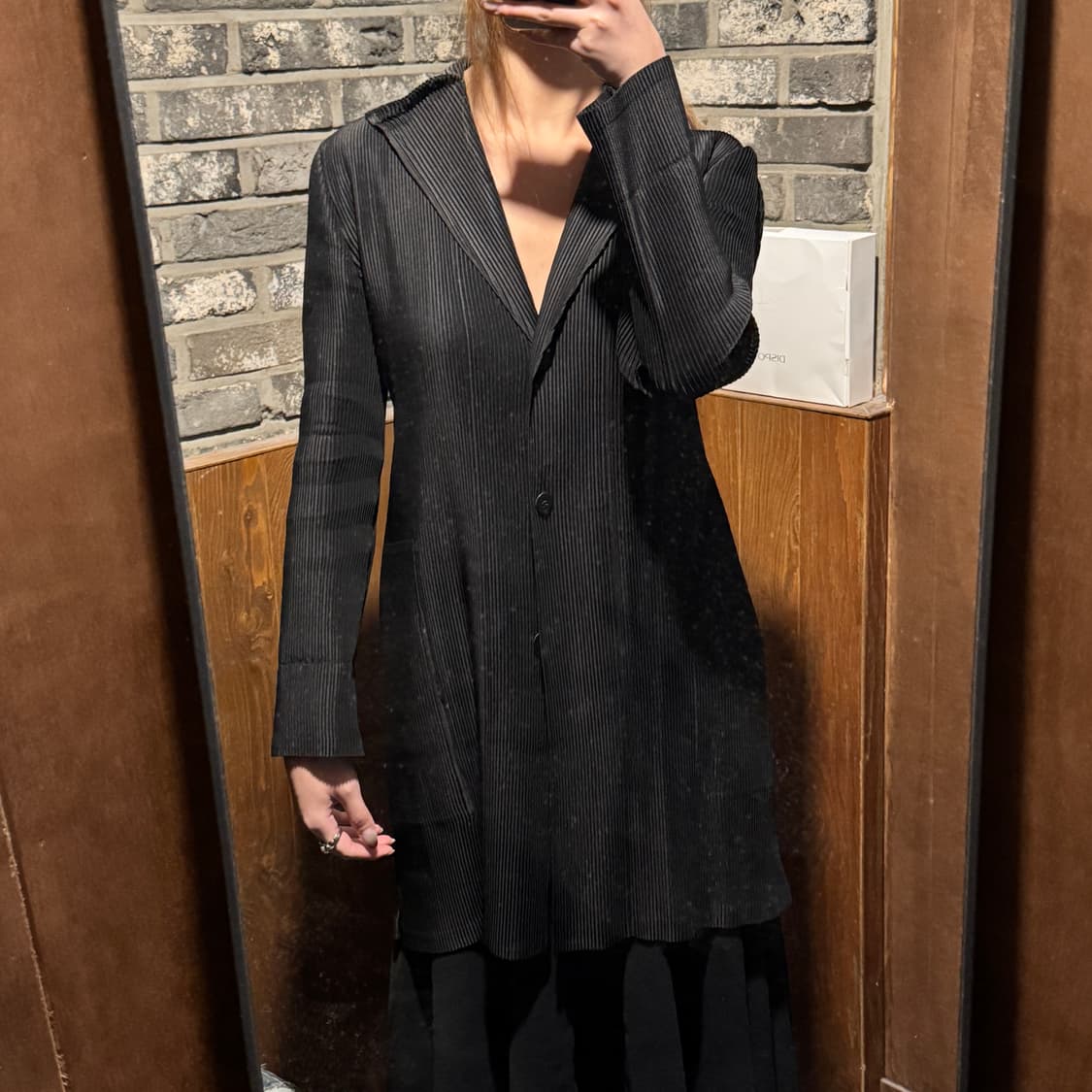 2) 이세이미야케 플리츠 버튼 자켓 코트 블랙 상품이미지9