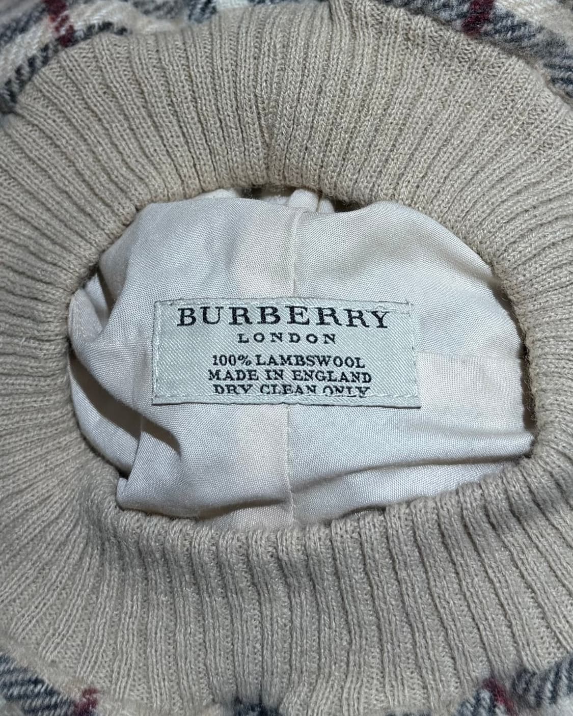 버버리 베이지 노바 체크 램스울 베레모 상품이미지7