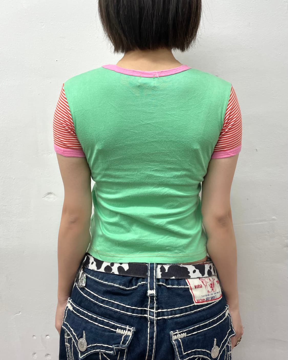 Panda Group Mint Stripe T-shirt 상품이미지3