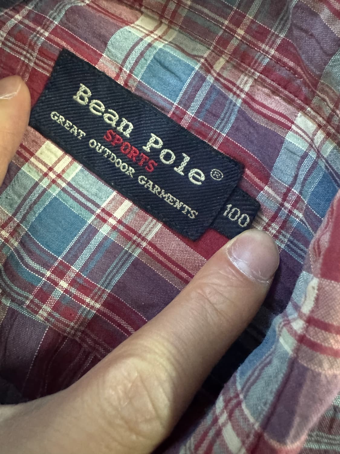 빈폴 스포츠 올드스쿨 레트로 빈티지 반팔 체크 셔츠 L ~ XL 상품이미지3