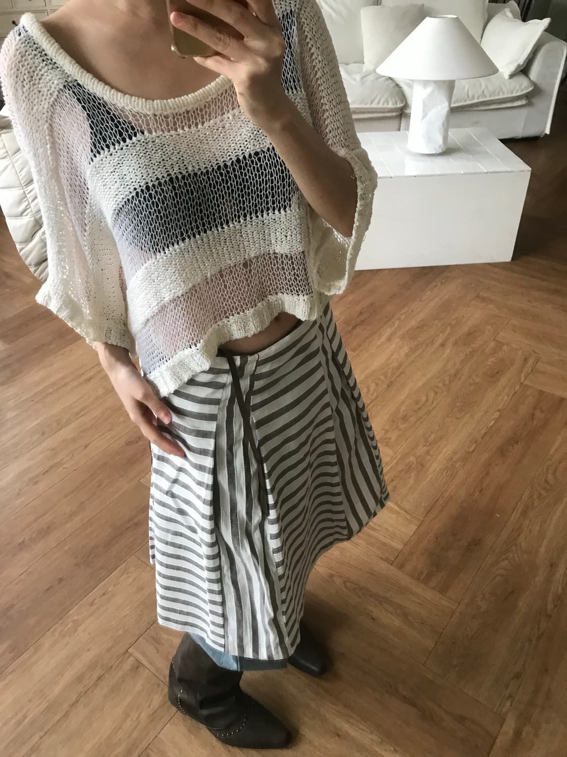 vintage ivory net knit 상품이미지1