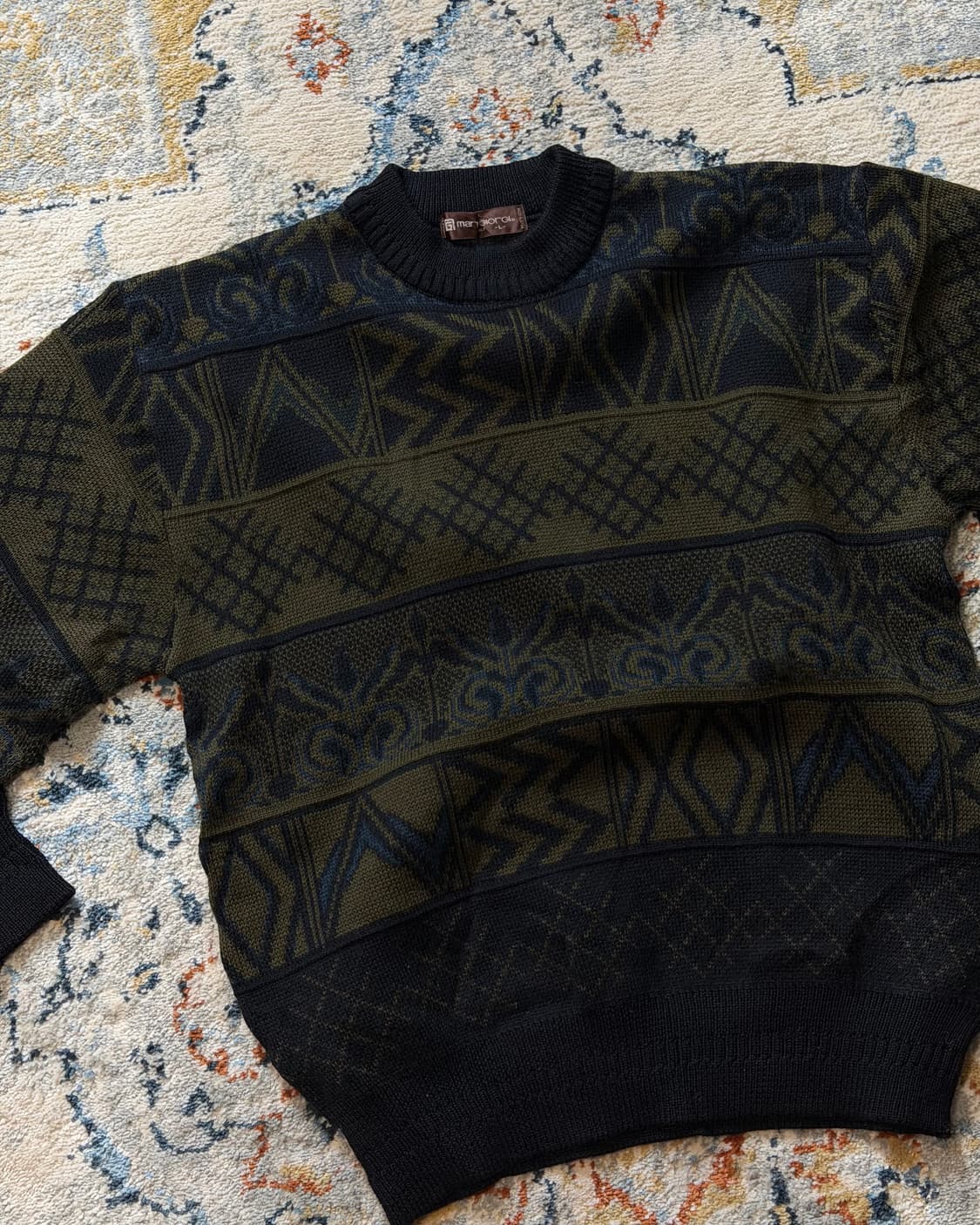 Japanese 올드스쿨 패턴 니트 스웨터 상품이미지1