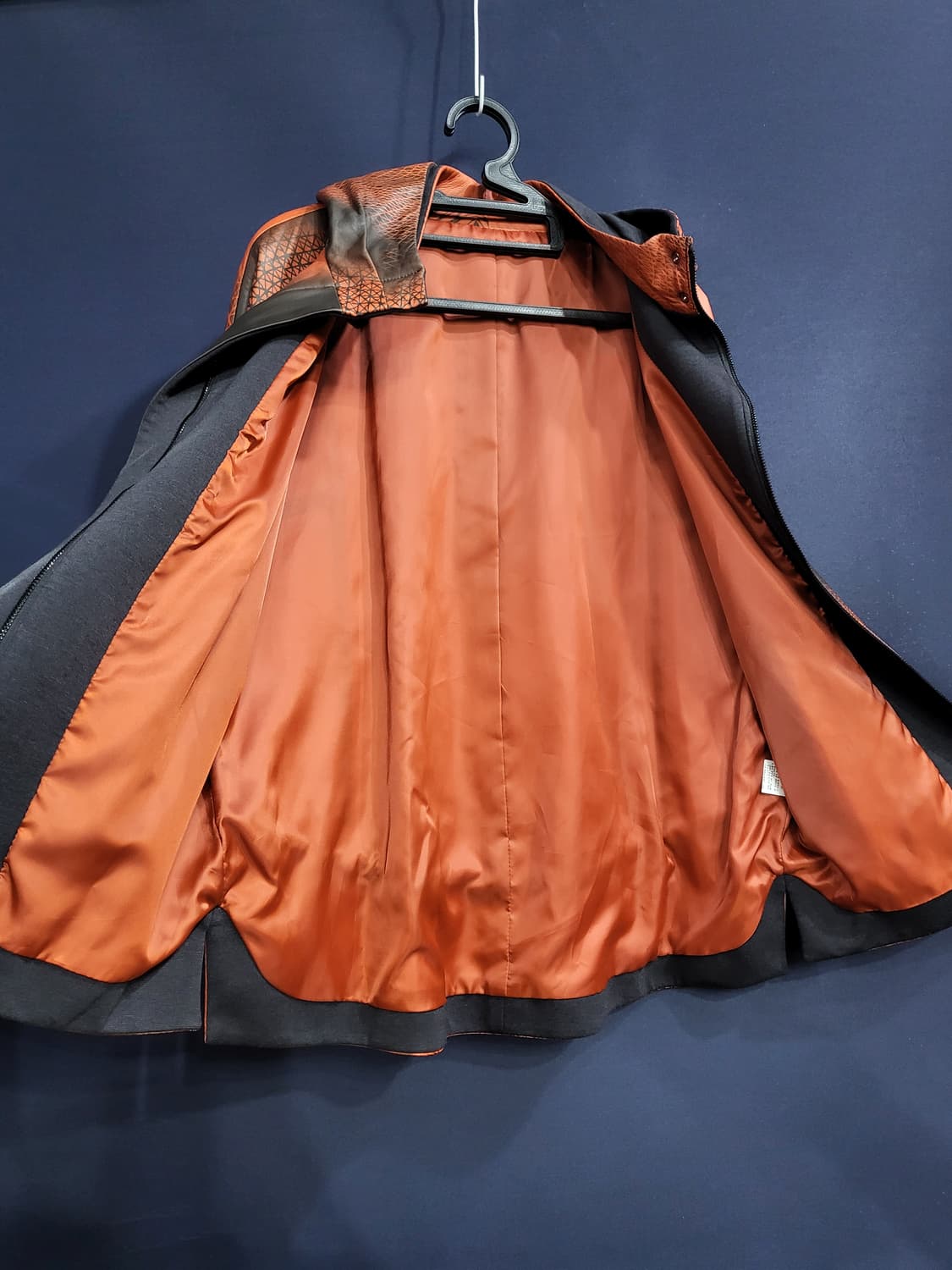 양가죽 기하학적 패턴 가오리식 자켓 상품이미지6