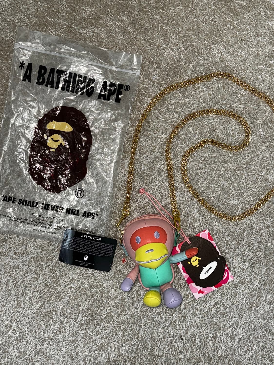 베이프 베이비마일로 돌 미니 체인 멀티 갸루 숄더백  상품이미지6