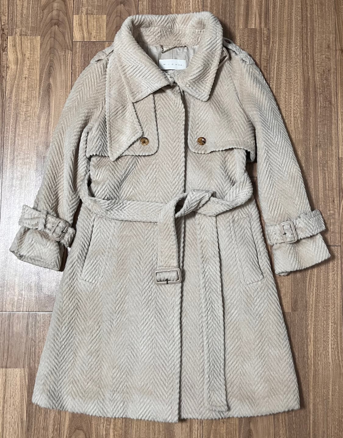 미샤 라마 울코트 베이지 상품이미지1