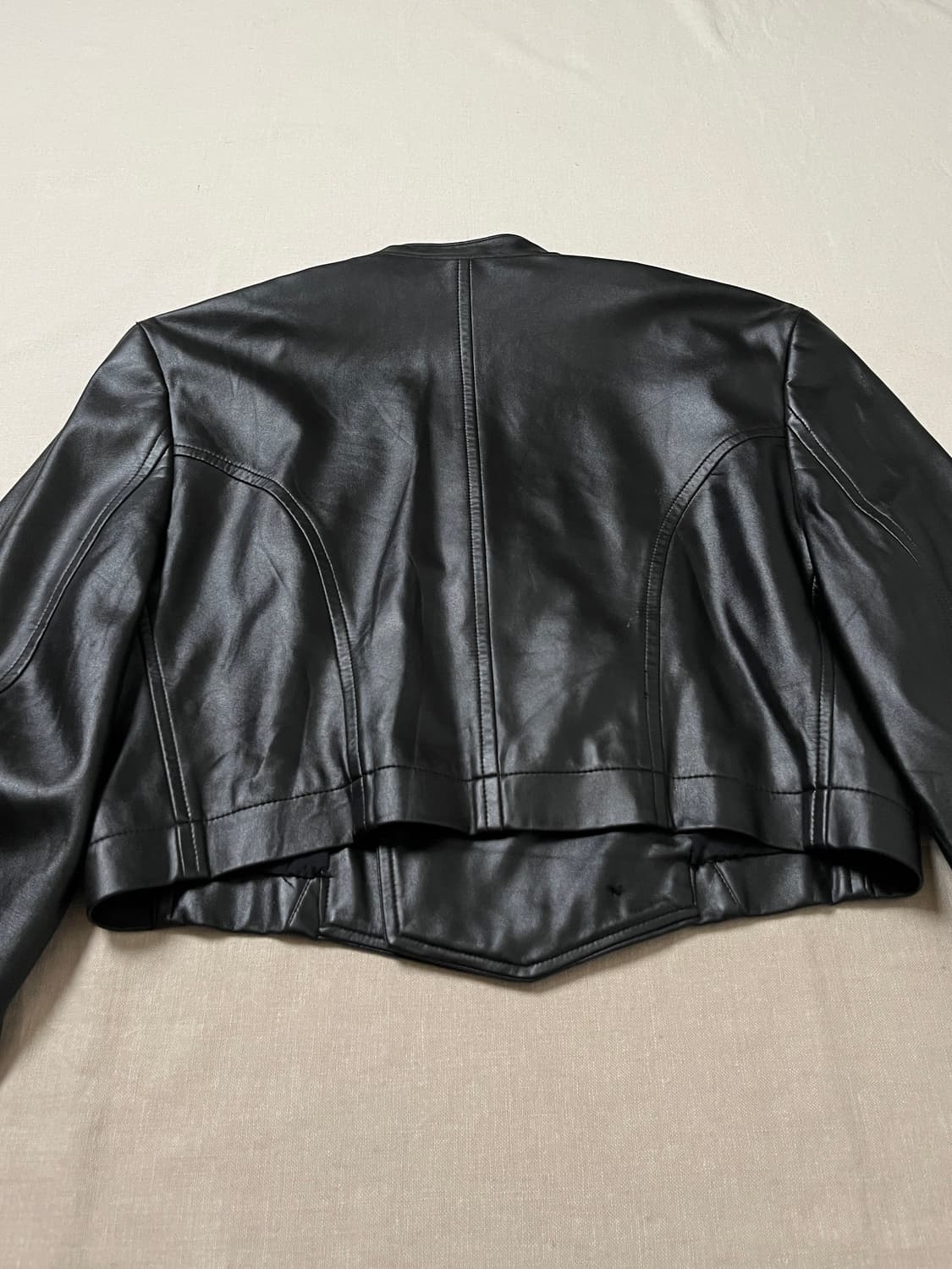 90s 꼼데가르송 레더 더블 크롭 자켓 comme des garcons 상품이미지5