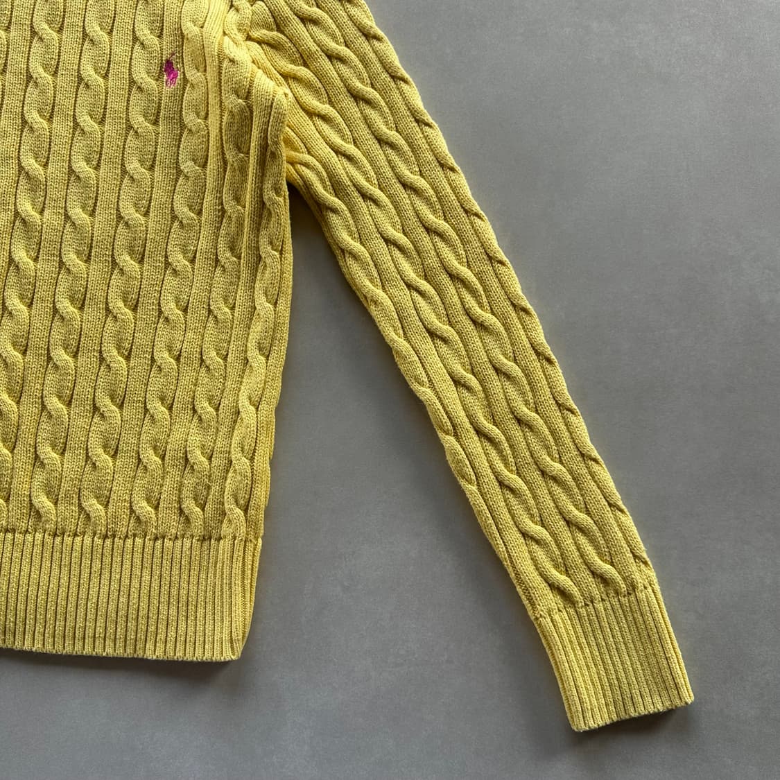 [XS]폴로 랄프로렌 꽈배기 니트 스웨터 옐로우 상품이미지4