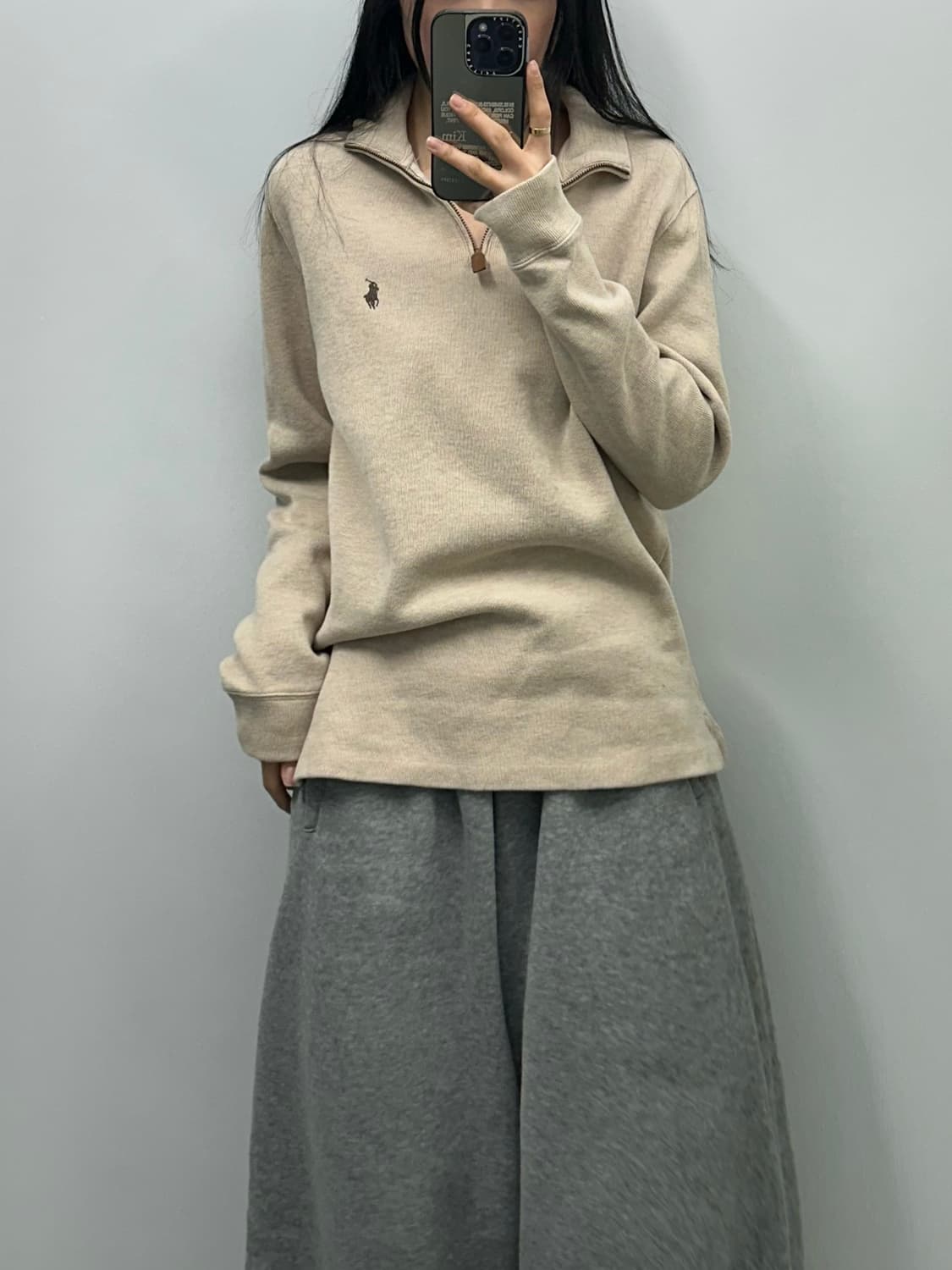 폴로 랄프로렌 신형 베이지 반집업 니트 상품이미지1