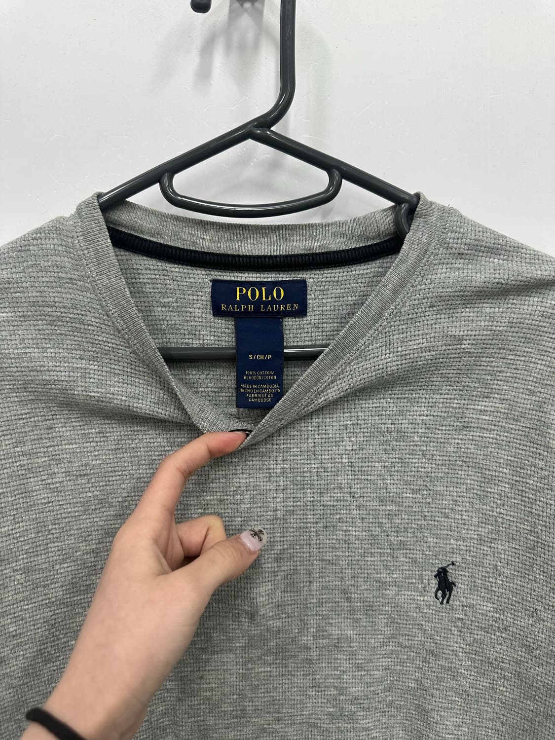 폴로 그레이 와플 니트 상품이미지2