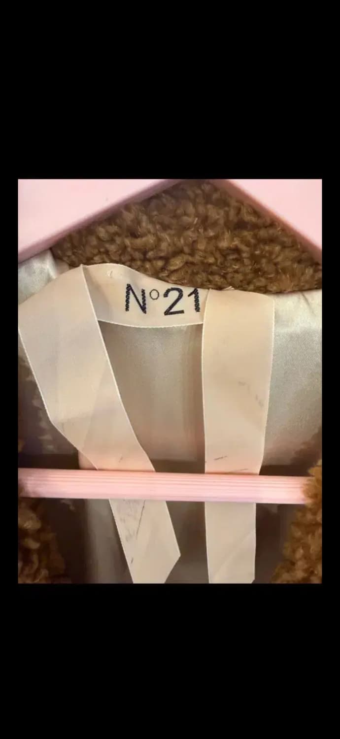 넘버투애니원 갈색 뽀글이 코트 상품이미지2