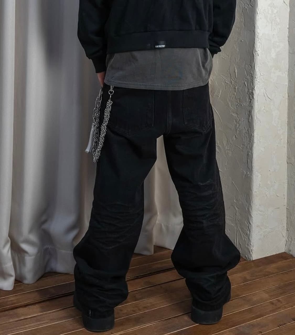 무남 munam 데님 L Embossing wide baggy denim 상품이미지1