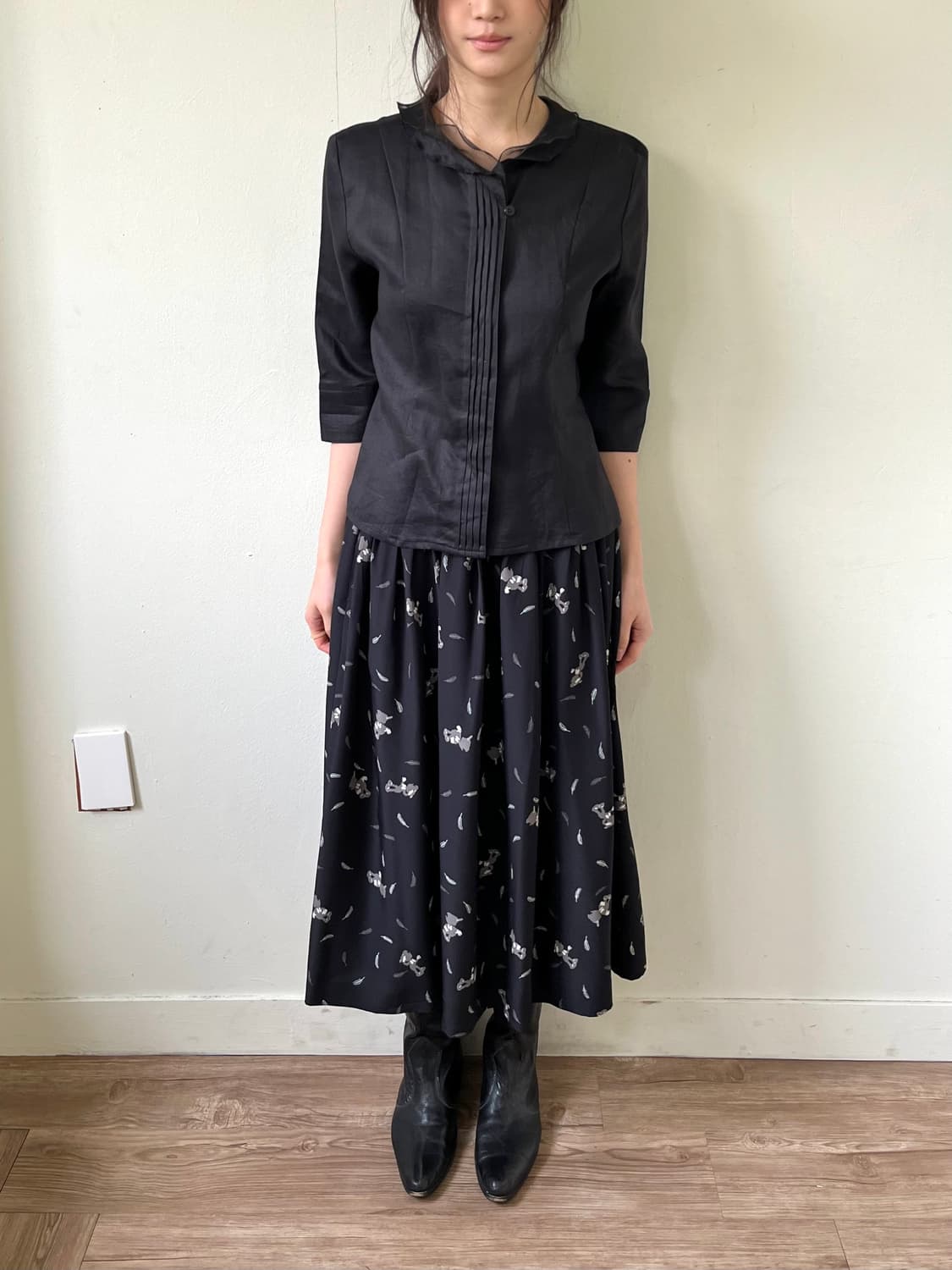 fabius 블랙 블라우스 상품이미지8