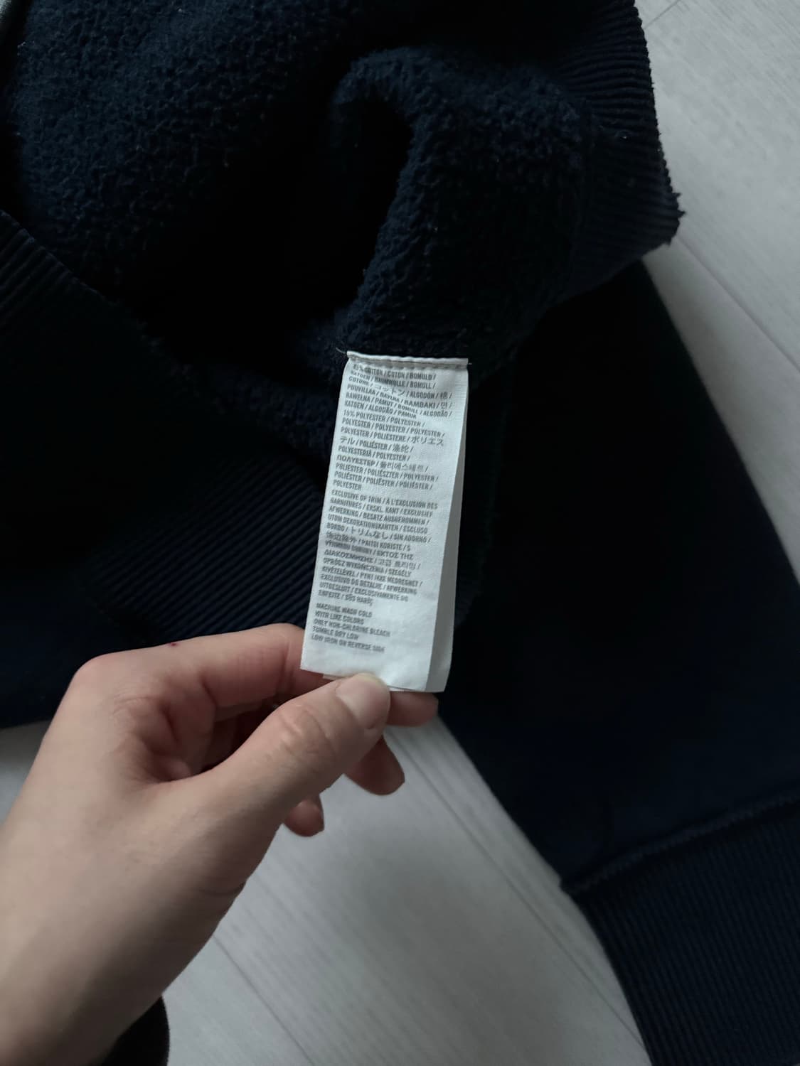 아베크롬비 자수 로고 네이비 후드집업 상품이미지8