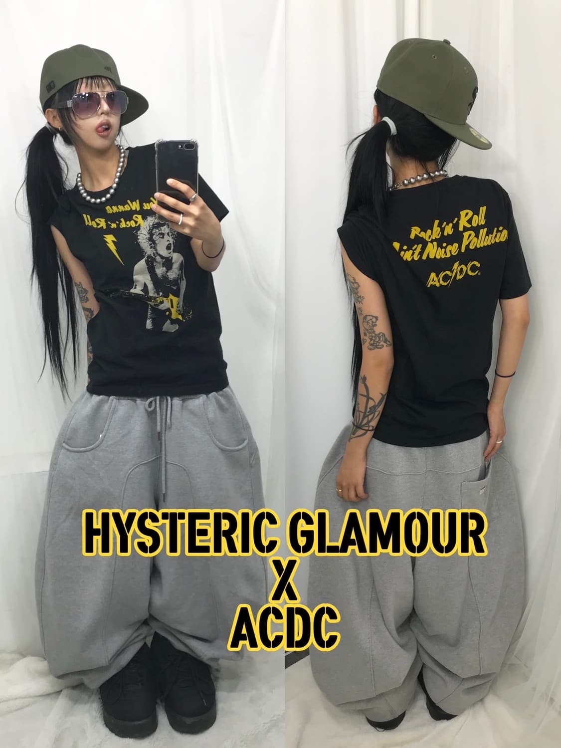 🎸 히스테릭글래머 X ACDC 콜라보 반팔 티셔츠 🎸 상품이미지1