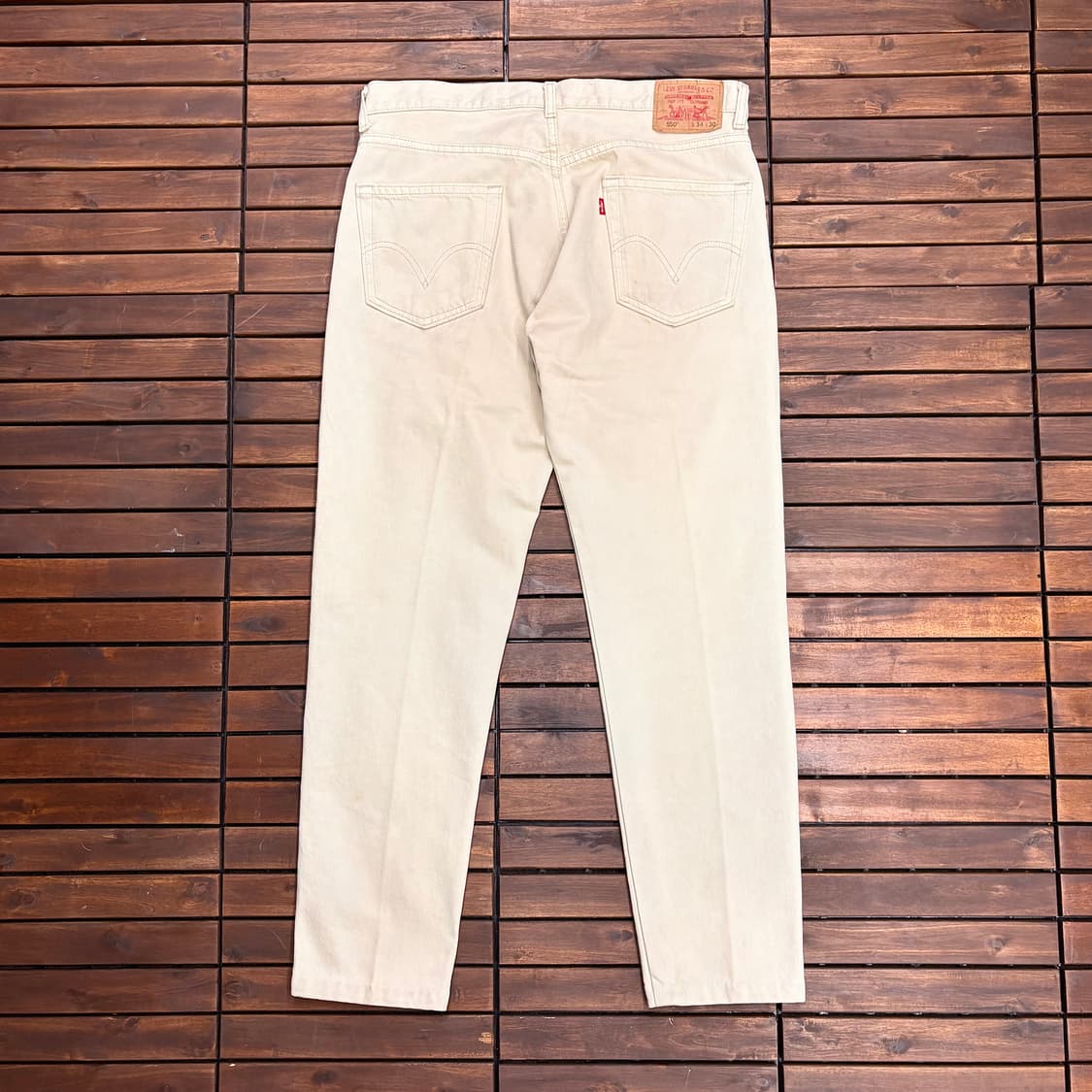 (34) 리바이스 550 릴렉스드 핏 연 베이지 데님 팬츠 상품이미지3