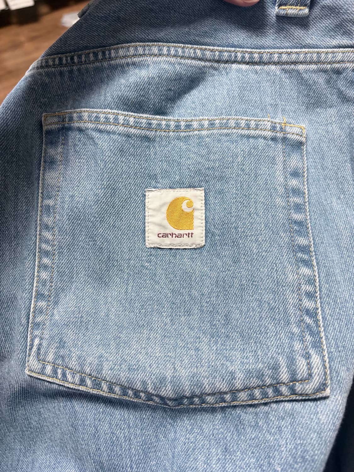 칼하트wip 브랜든 쇼츠 블루 스톤워시 상품이미지4