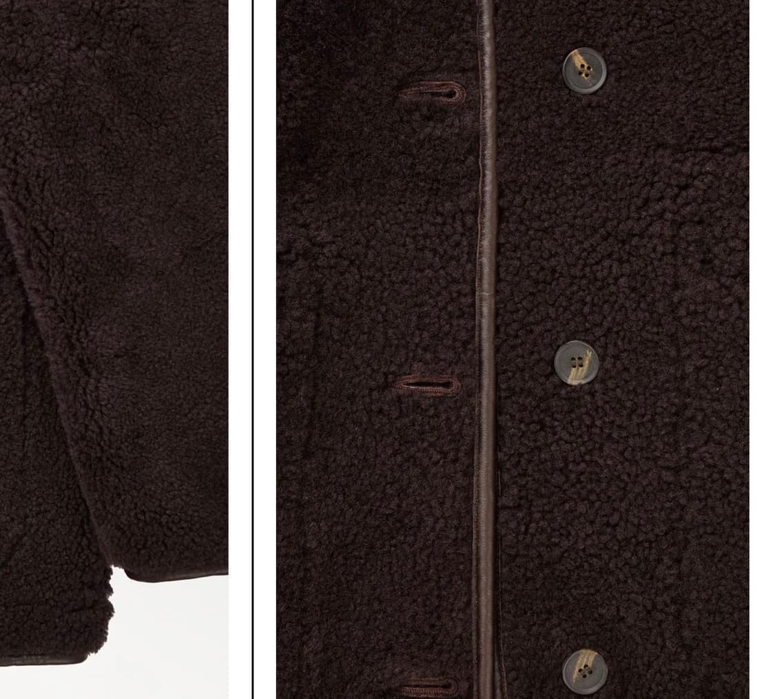 코스 리버서블 시어링 에비에이터 재킷 무스탕 상품이미지5