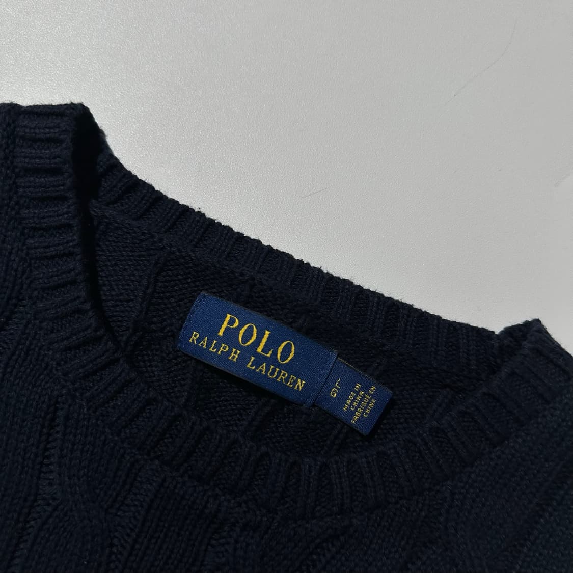 폴로 랄프로렌 케이블 라운드 니트 네이비 상품이미지4