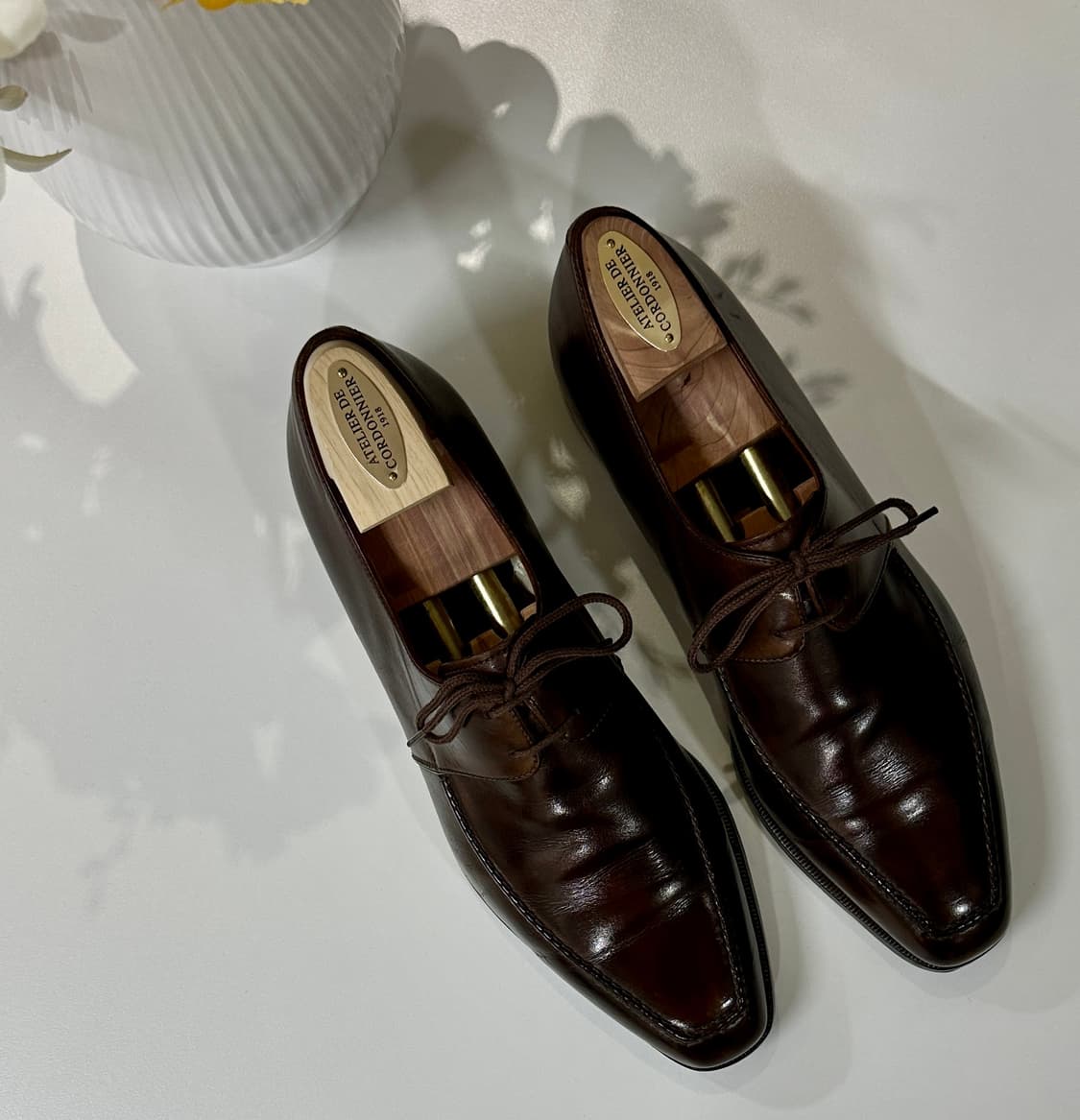 벨루티 브라운 카프스킨 레더 슈즈 8.5 상품이미지2