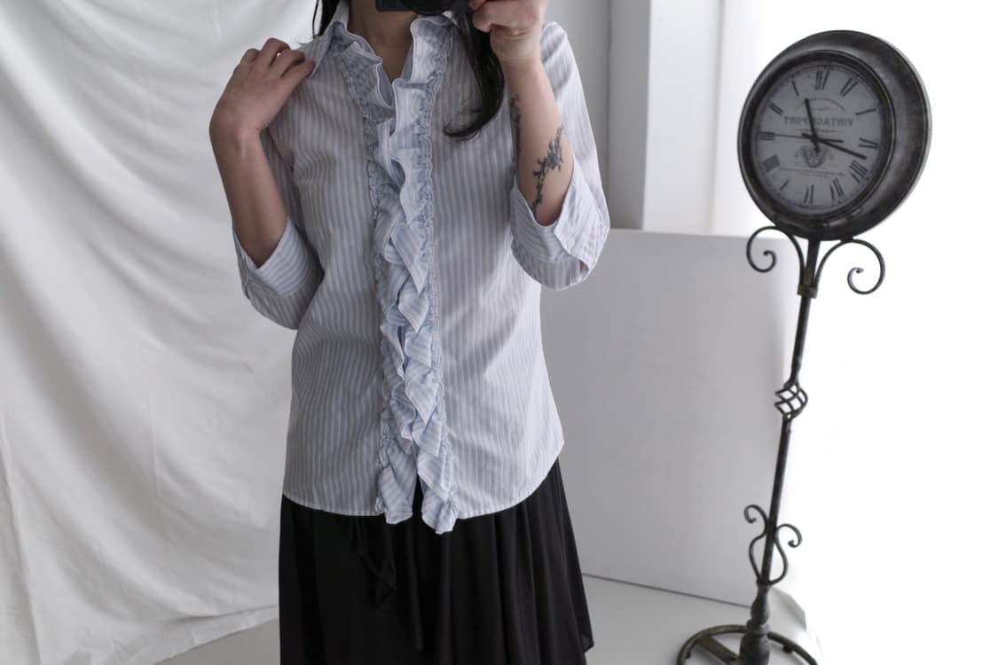 frill stripe shirt 상품이미지4