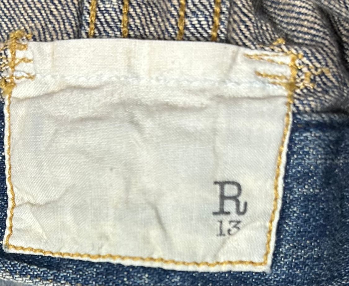 R13 알써틴 데님 조끼 상품이미지4